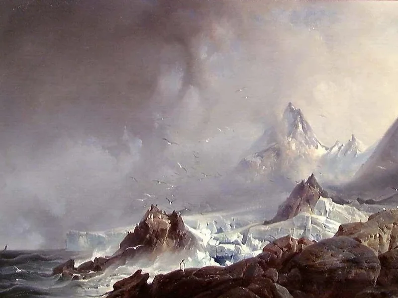 1813-Franz Wilhelm Schiertz - Vista dalle isole norvegesi di Spitsbergen